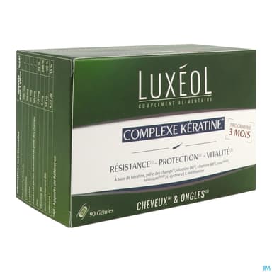 Luxeol Complexe Keratine 3mois Gelule 90