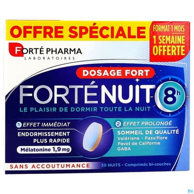 Forte Pharma Fortenuit 8h Comprime Bicouche 30