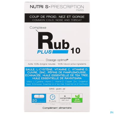Nutri S Prescription Rub10 Plus Comprime 20