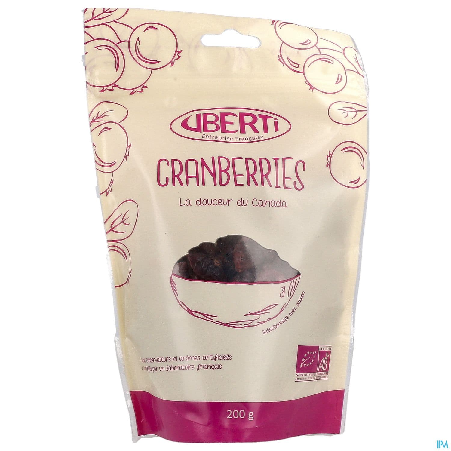 Uberti Les Cranberries Bio Sachet 200g