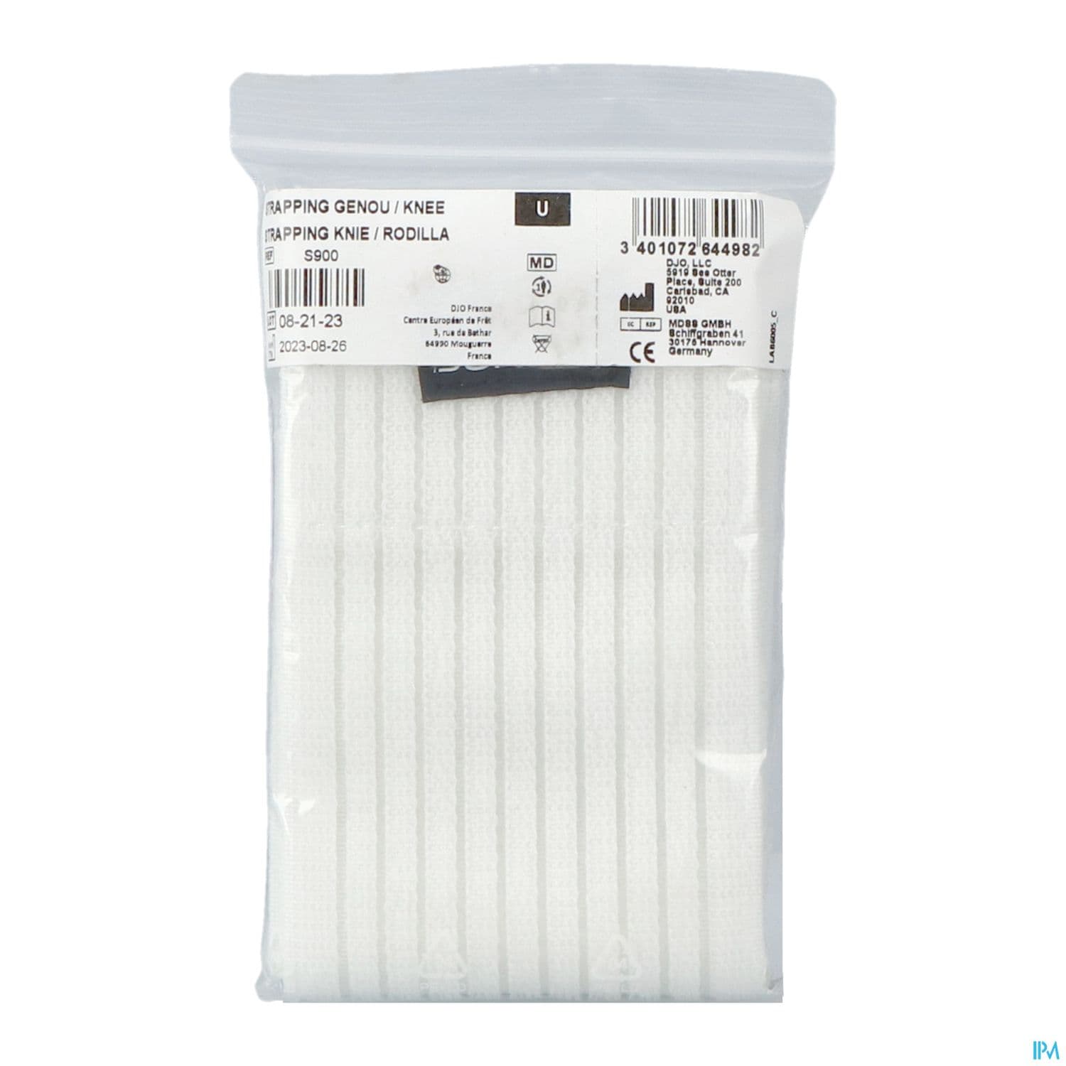 BDE DONJOY STRAPPING GENOU BLC TU