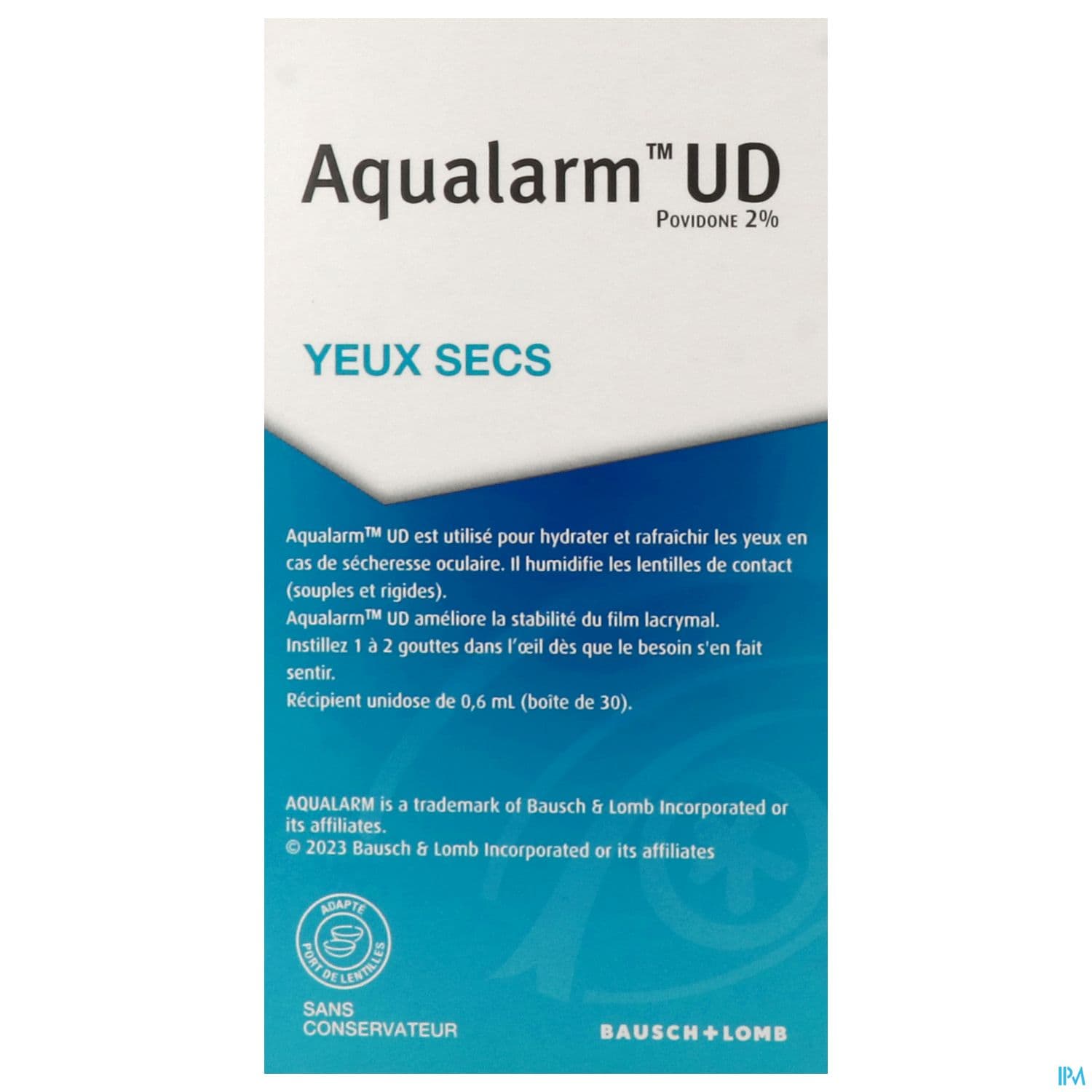 Aqualarm Fluide Lubrifiant Hydratant De La Surface Oculaire Unidose 20