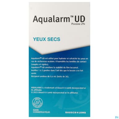 Aqualarm Fluide Lubrifiant Hydratant De La Surface Oculaire Unidose 20