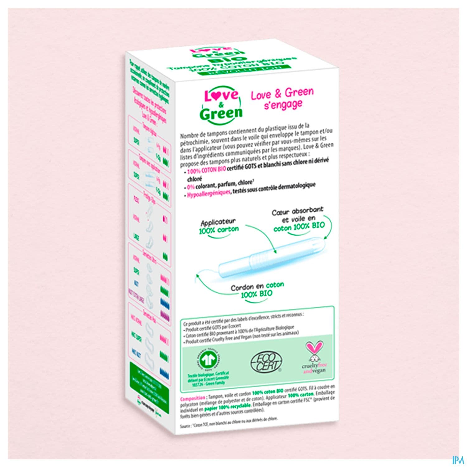 LOVE&GREEN TAMPON APPLIC SUPER 14