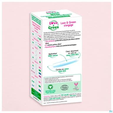 LOVE&GREEN TAMPON APPLIC SUPER 14
