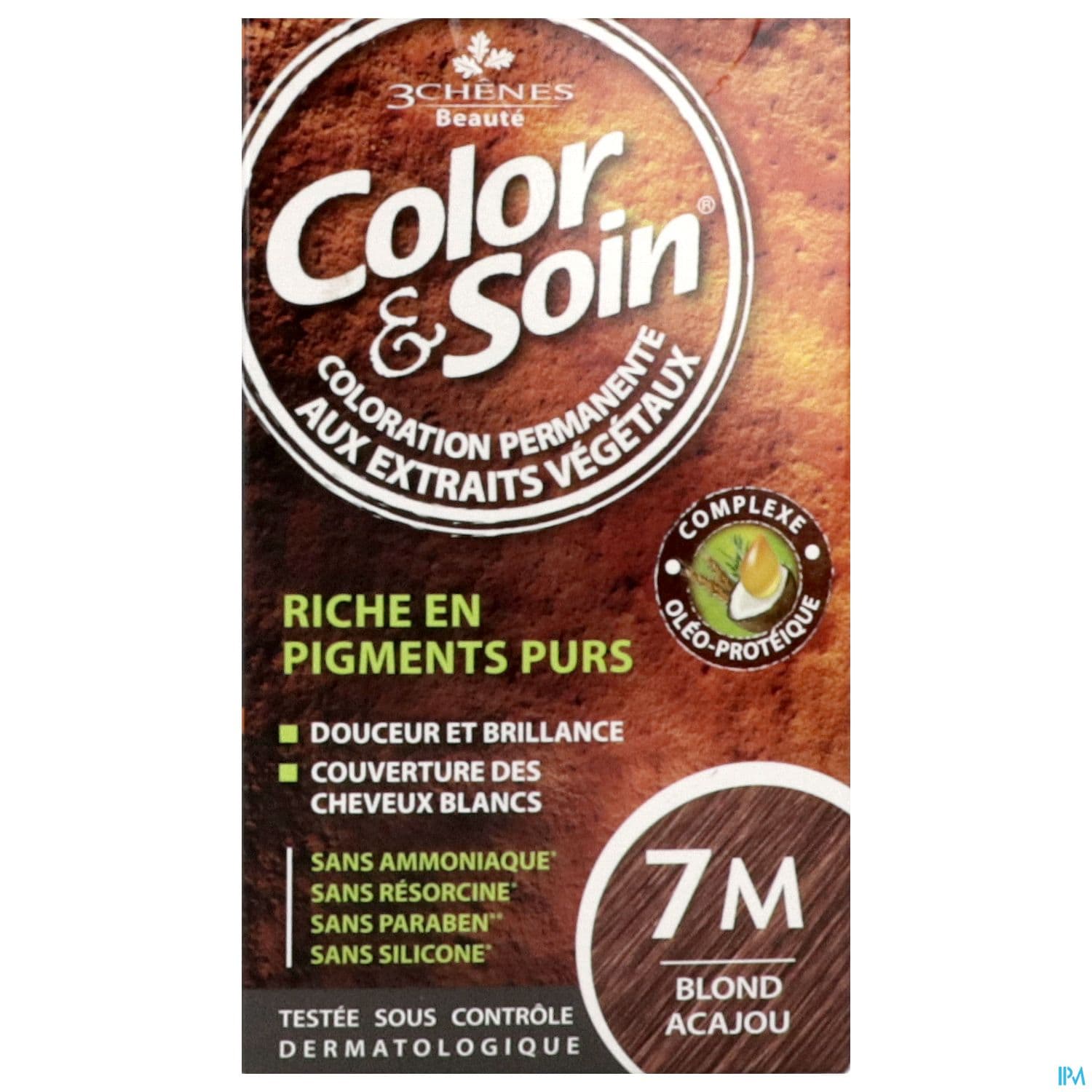 3 CHENES COLOR/SOIN BL ACAJOU 7M