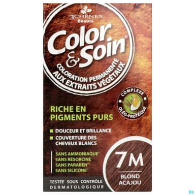 3 CHENES COLOR/SOIN BL ACAJOU 7M