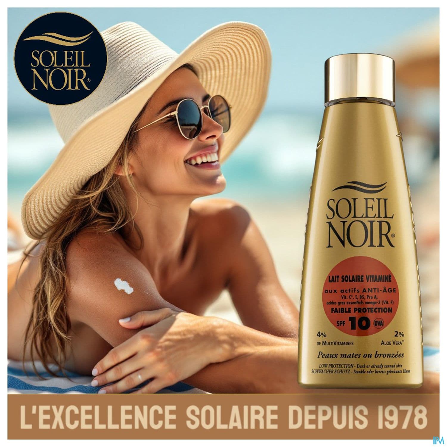 Soleil Noir Lait Solaire Vitamine Ip 10 Faible Protection 150ml