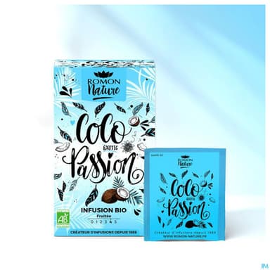 Romon Nature Tisane Plaisir Coco Passion Bio Infusette 1g8 16