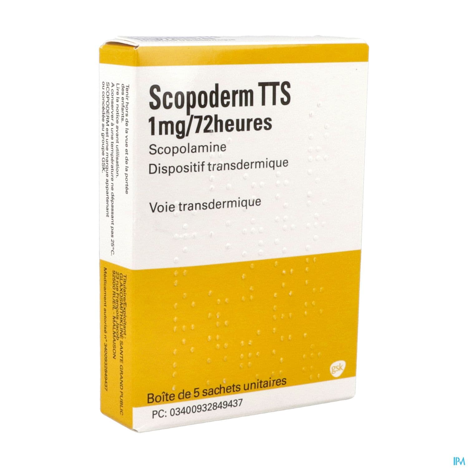 Scopoderm Tts 1mg/72h Dispositif Transdermique Sachet 5