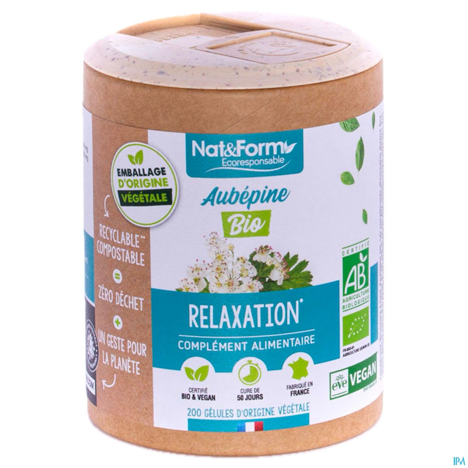 Nat Et Form Ecoresponsable Aubepine Bio Gelule Vegetale 200