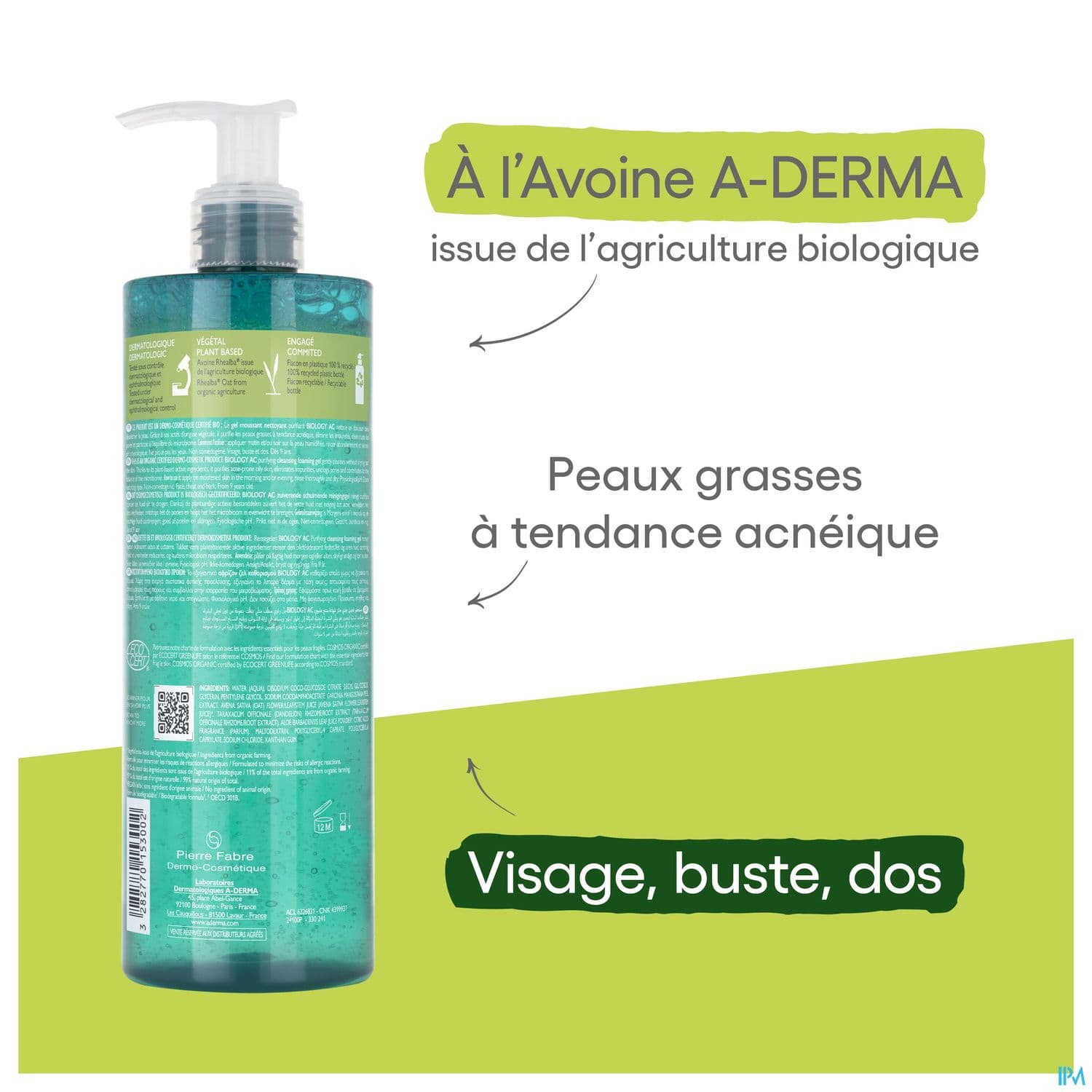 A-DERMA BIOLOGY AC GEL MOUSS 400ML
