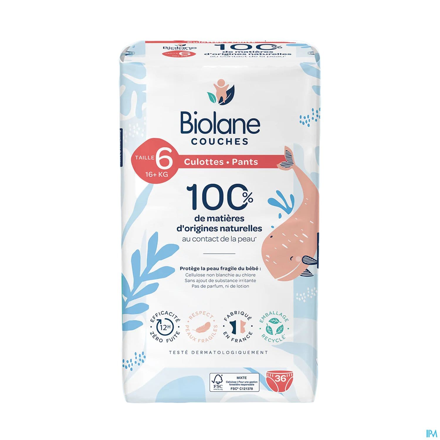 BIOLANE COUCHE CULOTTE ECO T6 X36