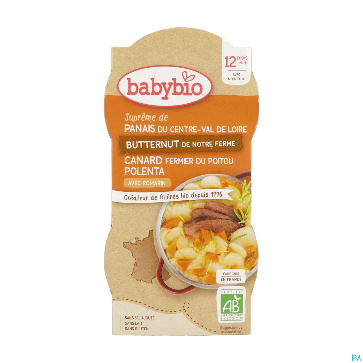 BABYBIO MENU LEG/CANARD 2X200G