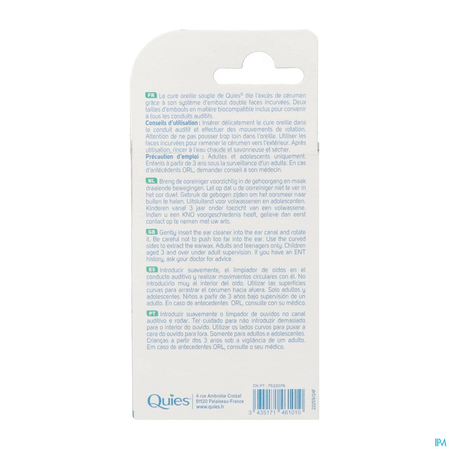 QUIES CURE OREILLE SOUPLE