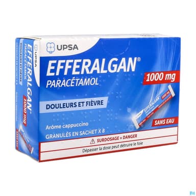 EFFERALGAN 1 000MG SACH 8