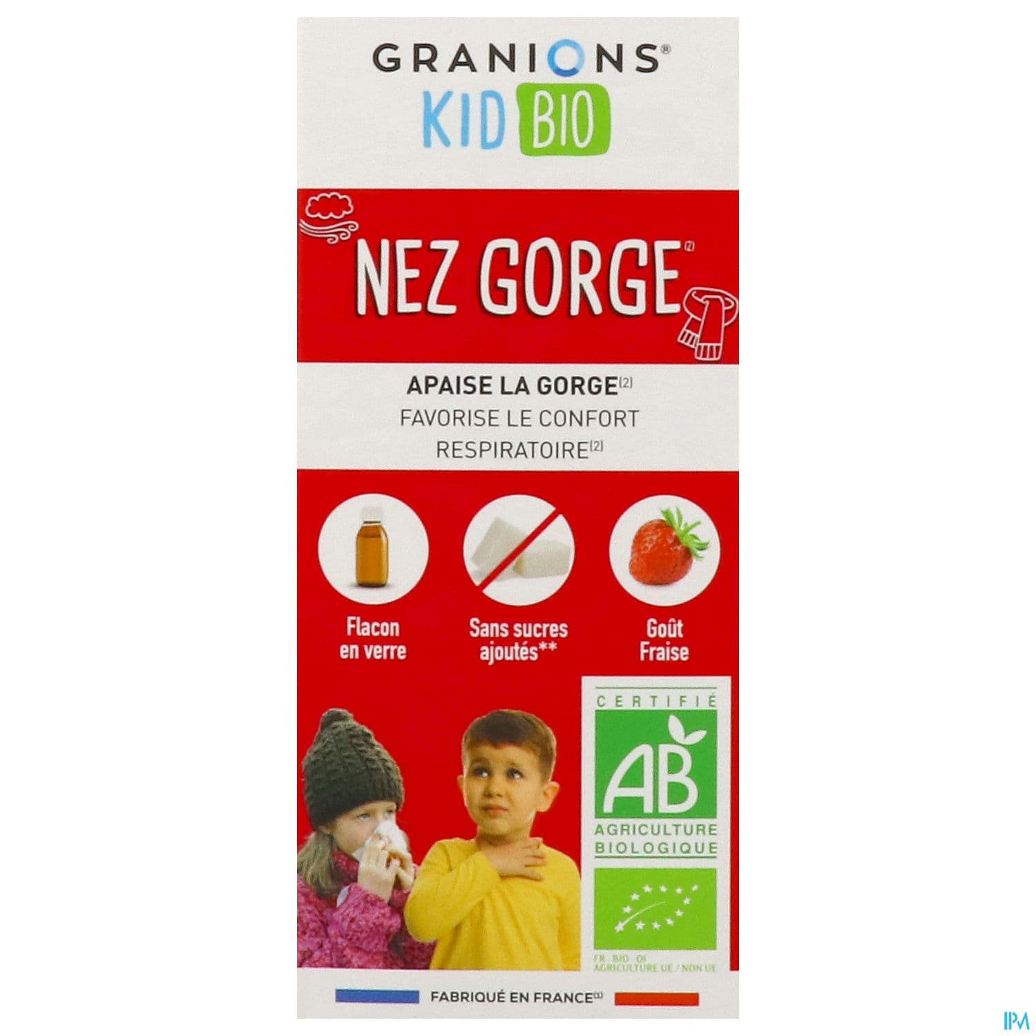 Granions Kid Bio Nez Gorge Solution Buvable Fraise 125ml
