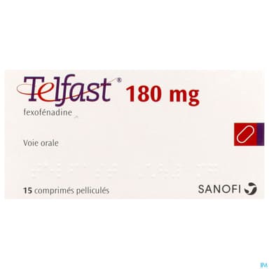 Telfast 180mg Comprime Plaquette Pvdc 15