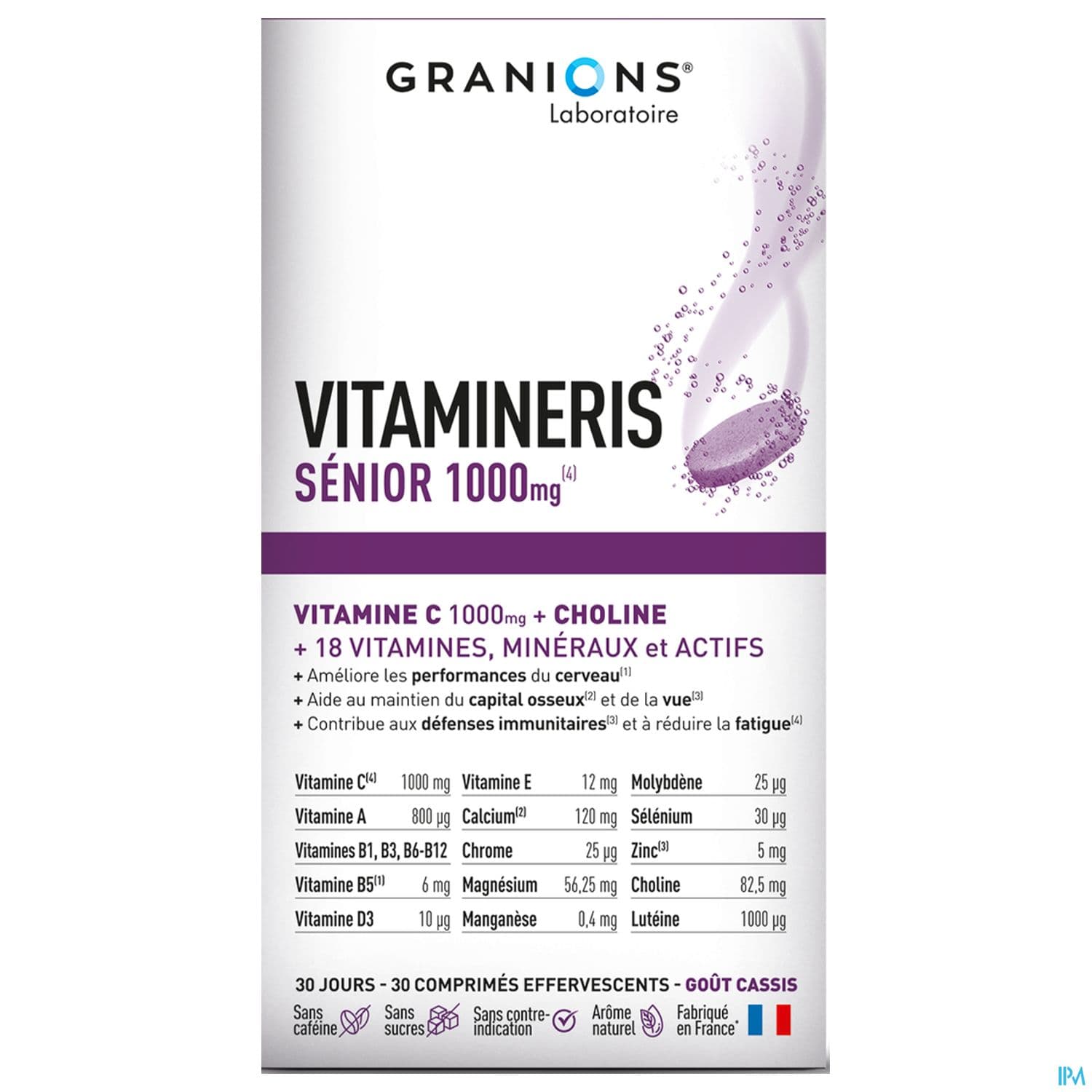 Granions Vitamineris Senior 1000mg Comprime Effervescents 30