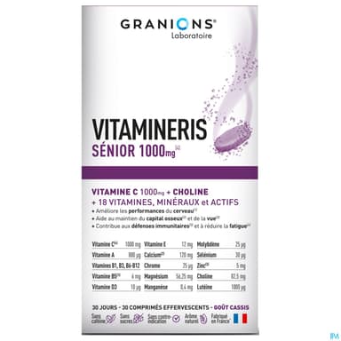 Granions Vitamineris Senior 1000mg Comprime Effervescents 30