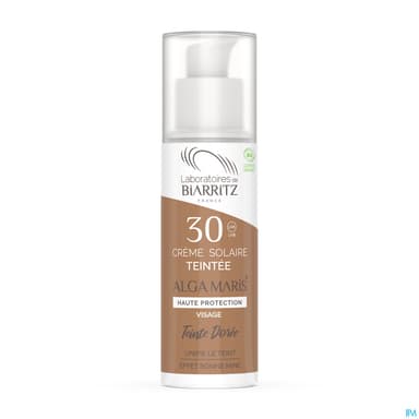 Alga Maris Creme Solaire Visage Ip30 Doree 50ml