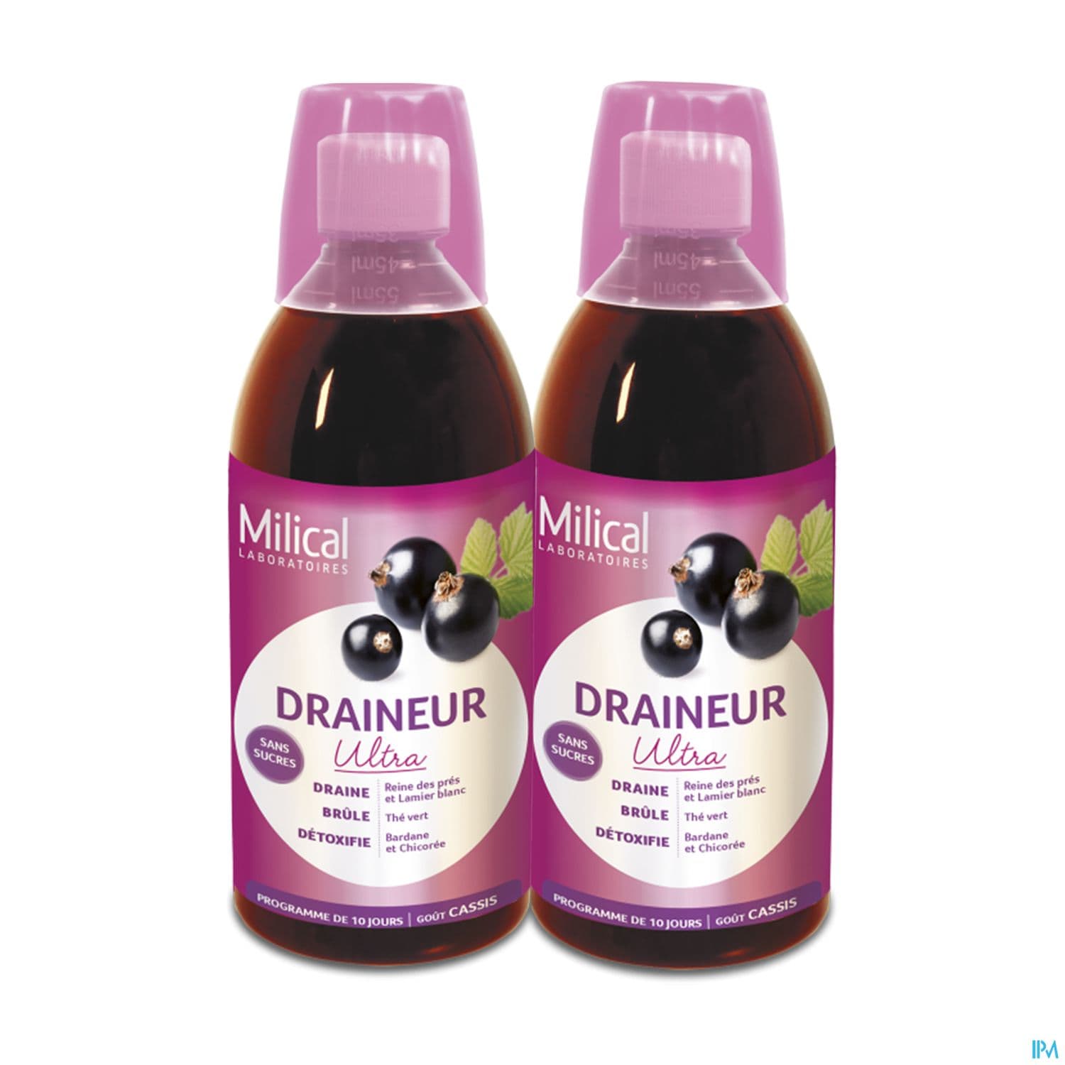 Milical Draineur Ultra Cassis Solution Buvable 500ml X2 — Grande Pharmacie de Grenelle