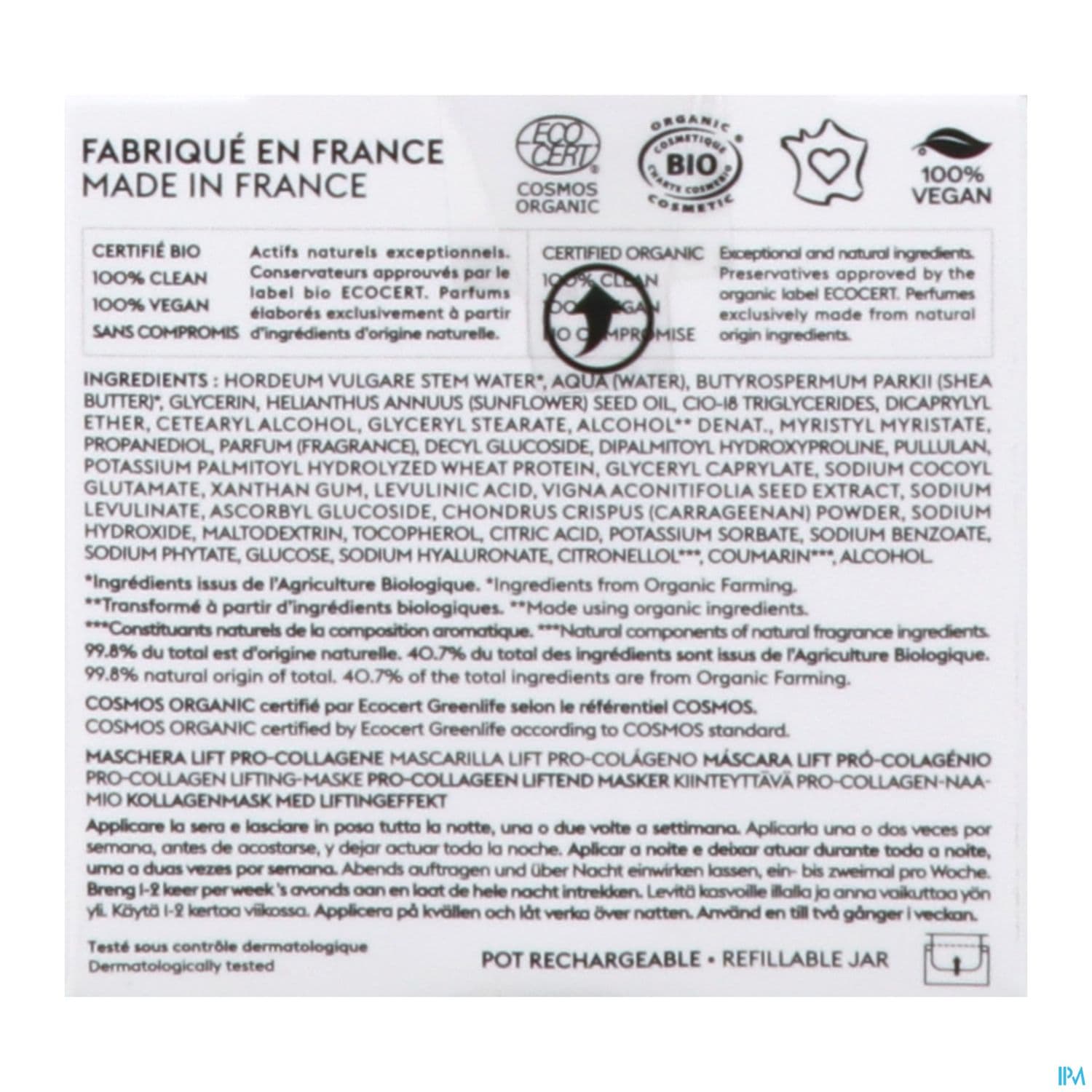 Patyka Masque Lift Pro Collagene Nuit 50ml