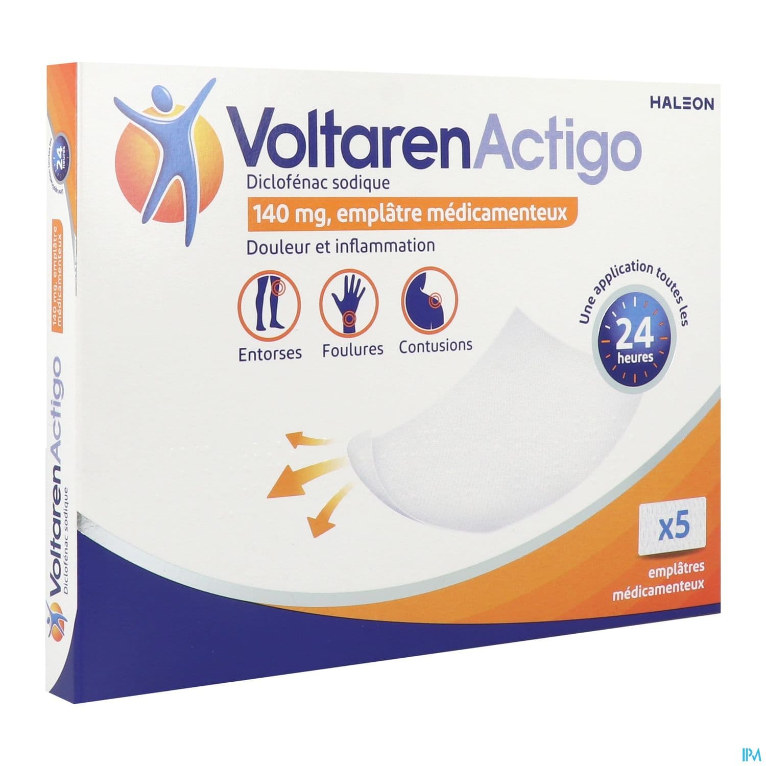 VOLTARENPLAST 5 EMPLATRES 24H