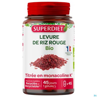 Superdiet Levure De Riz Rouge Bio Gelule 45