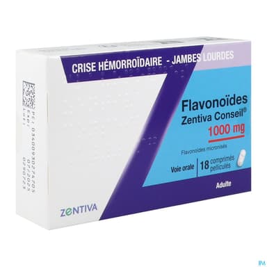 FLAVONOIDES 1 000MG ZENTIVA CPR 18