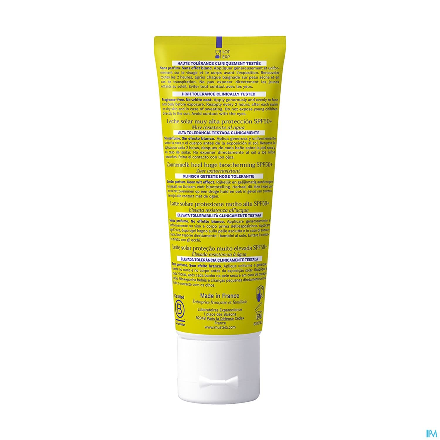 MUSTELA SOLAIRE LAIT SPF50+ 40ML