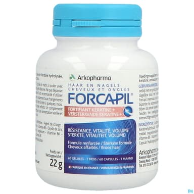 Arkopharma Forcapil Fortifiant Keratine+ Gelule 60