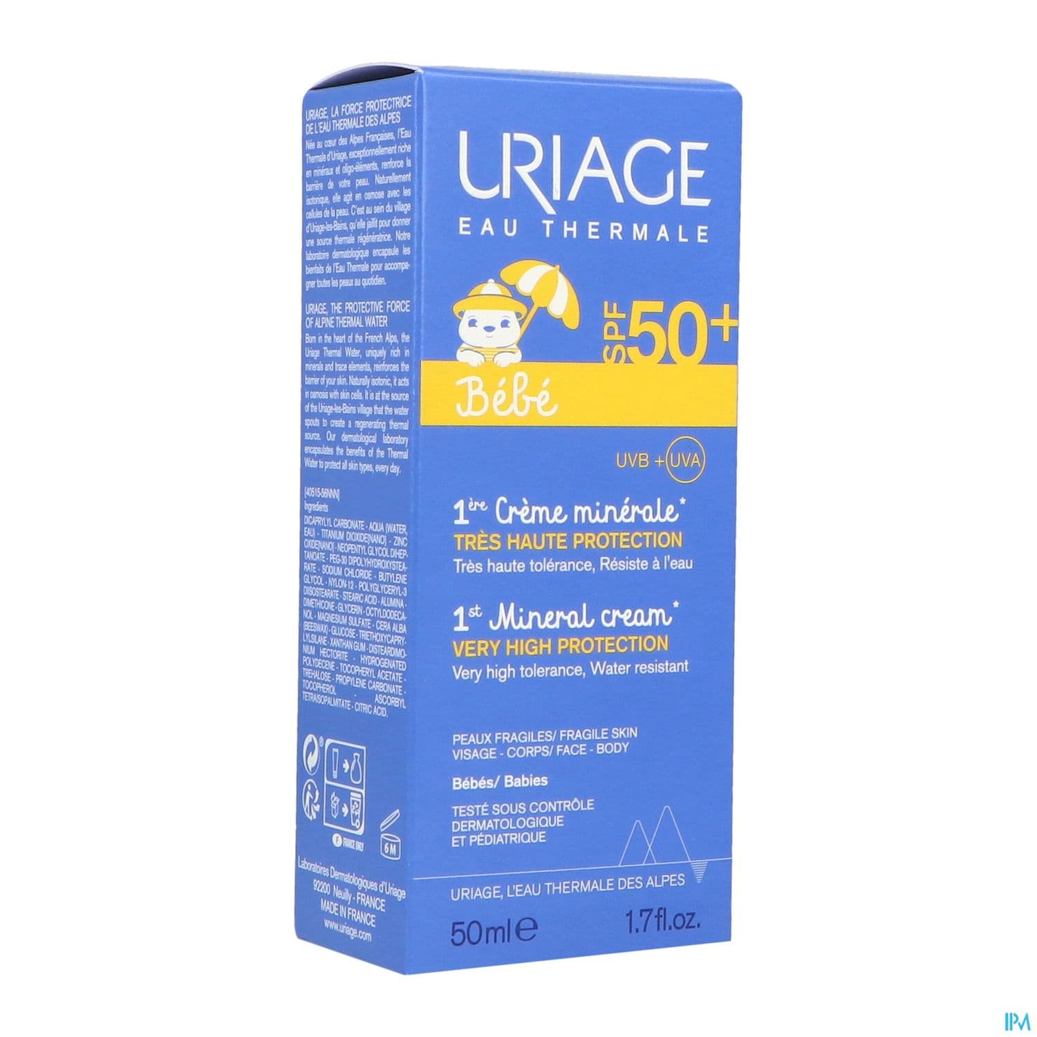 Uriage 1ere Creme Minerale Ip50+ 50ml