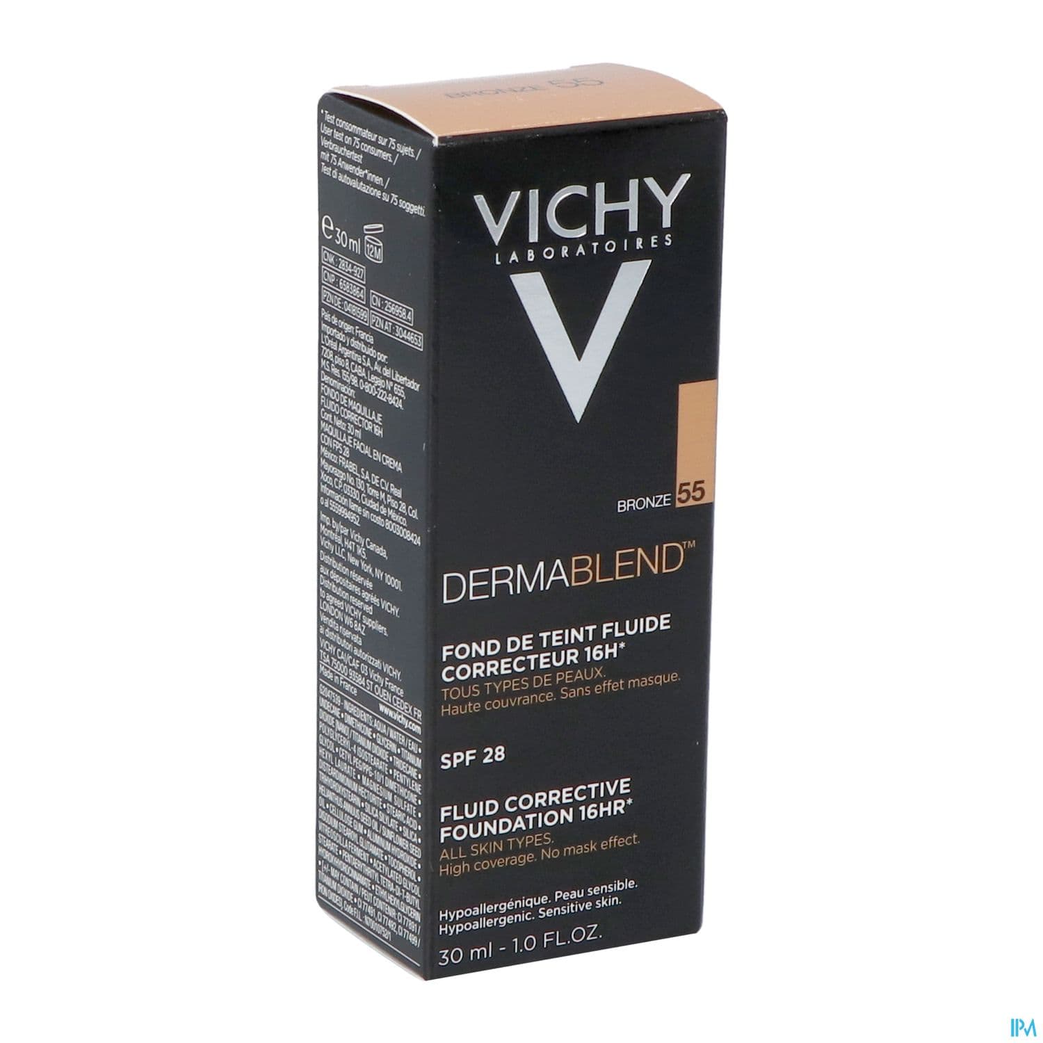 Vichy Dermablend Fluide Fond De Teint Correcteur 55 Bronze 30ml