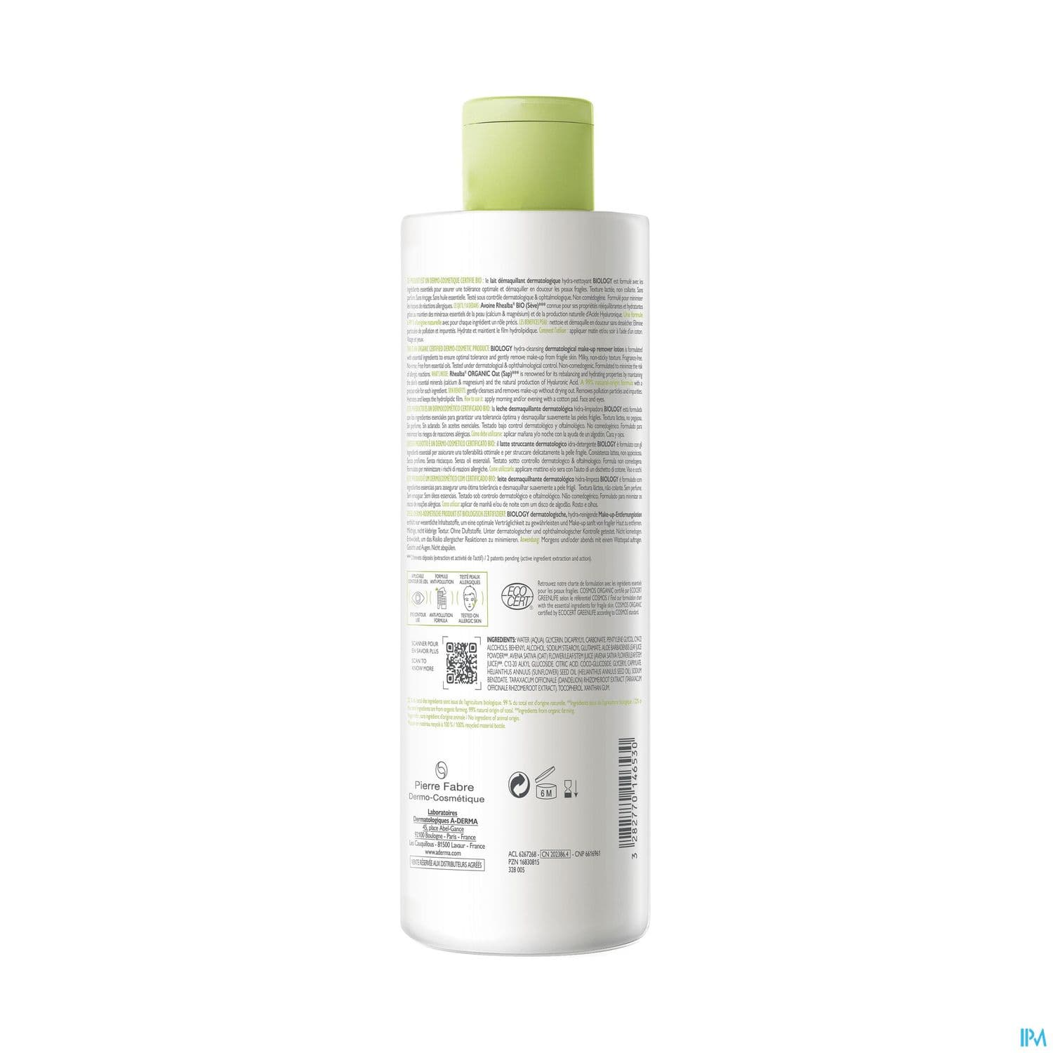 A-DERMA BIOLOGY LAIT DEMAQ 400ML