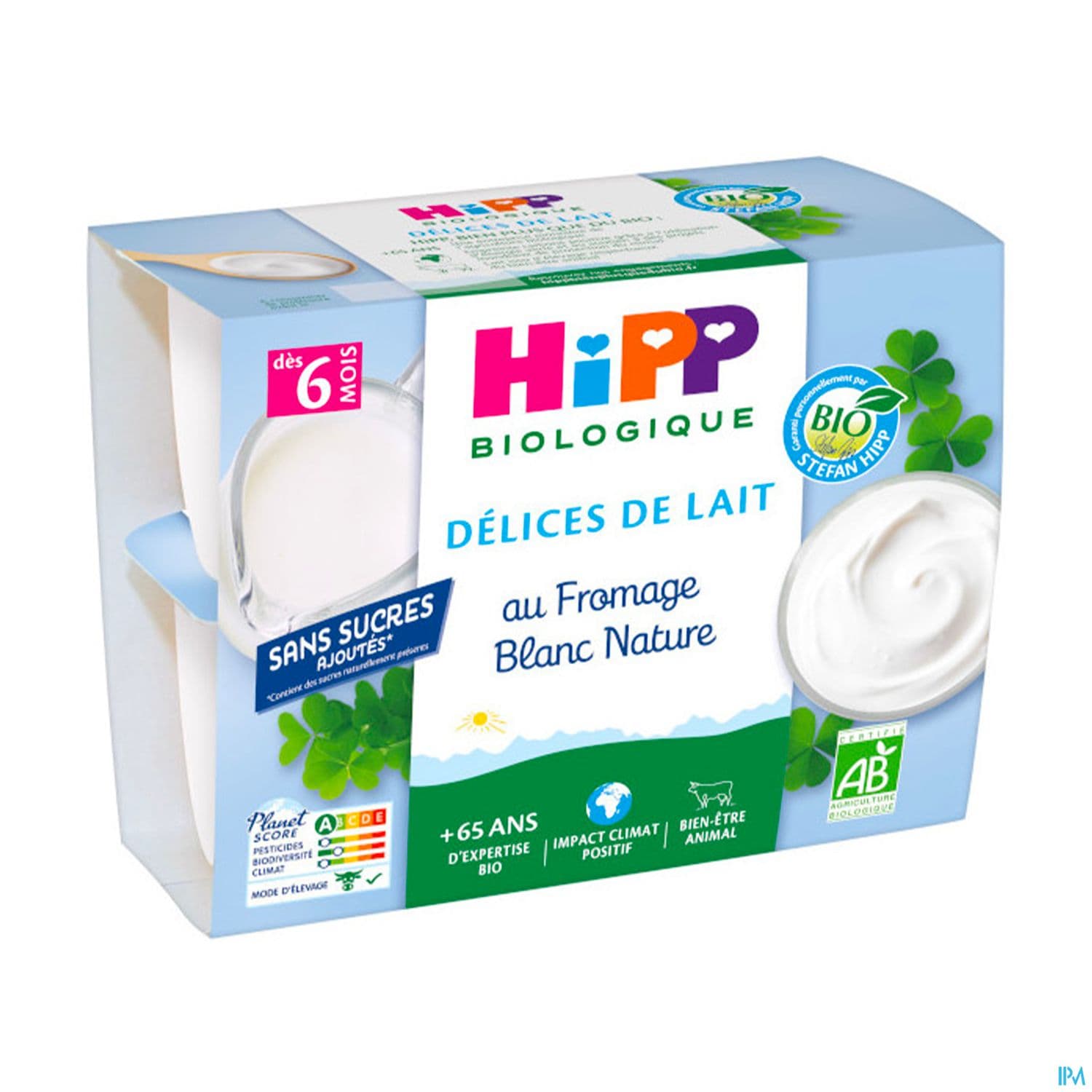 HIPP FROMAGE BLANC NAT SUCR X4