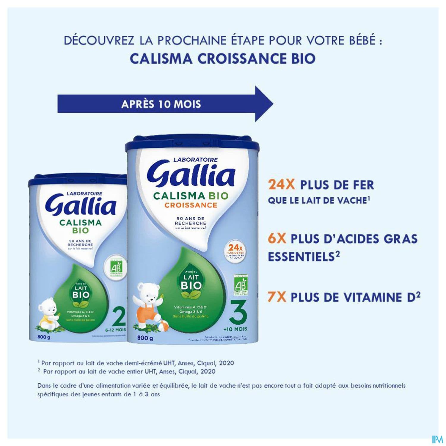 GALLIA CALISMA 2 LAIT PDR BIO 800G