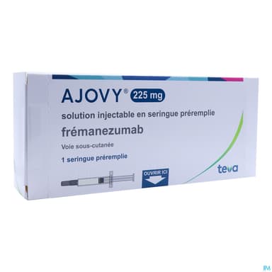 Ajovy 225mg Solution Injectable Seringue Preremplie 1ml5