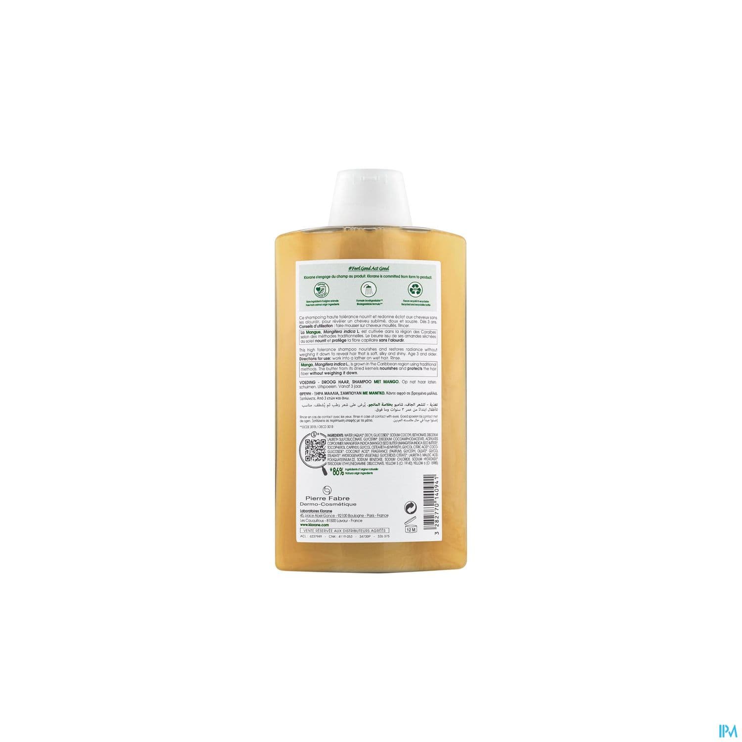 KLORANE SH BEURRE MANGUE 400ML