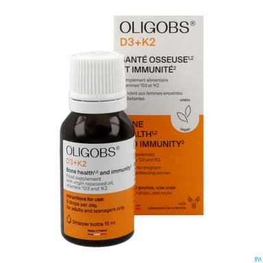 OLIGOBS D3+K2 FLACON GTTE 15ML