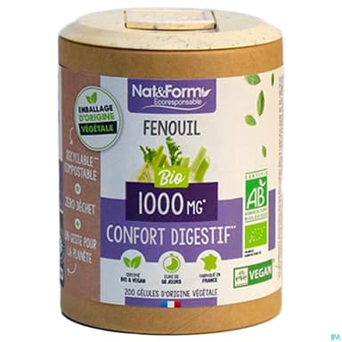 Nat Et Form Ecoresponsable Fenouil Bio Gelule Vegetale 90
