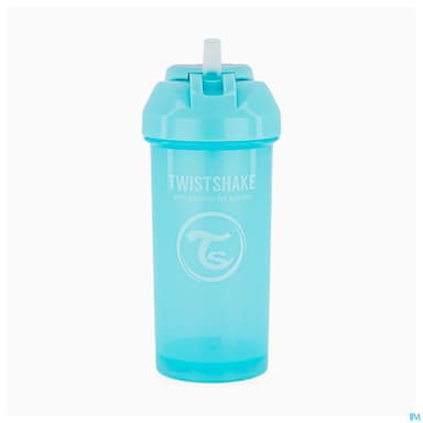 TWISTSHAKE TASSE PAILLE 360ML BLEU
