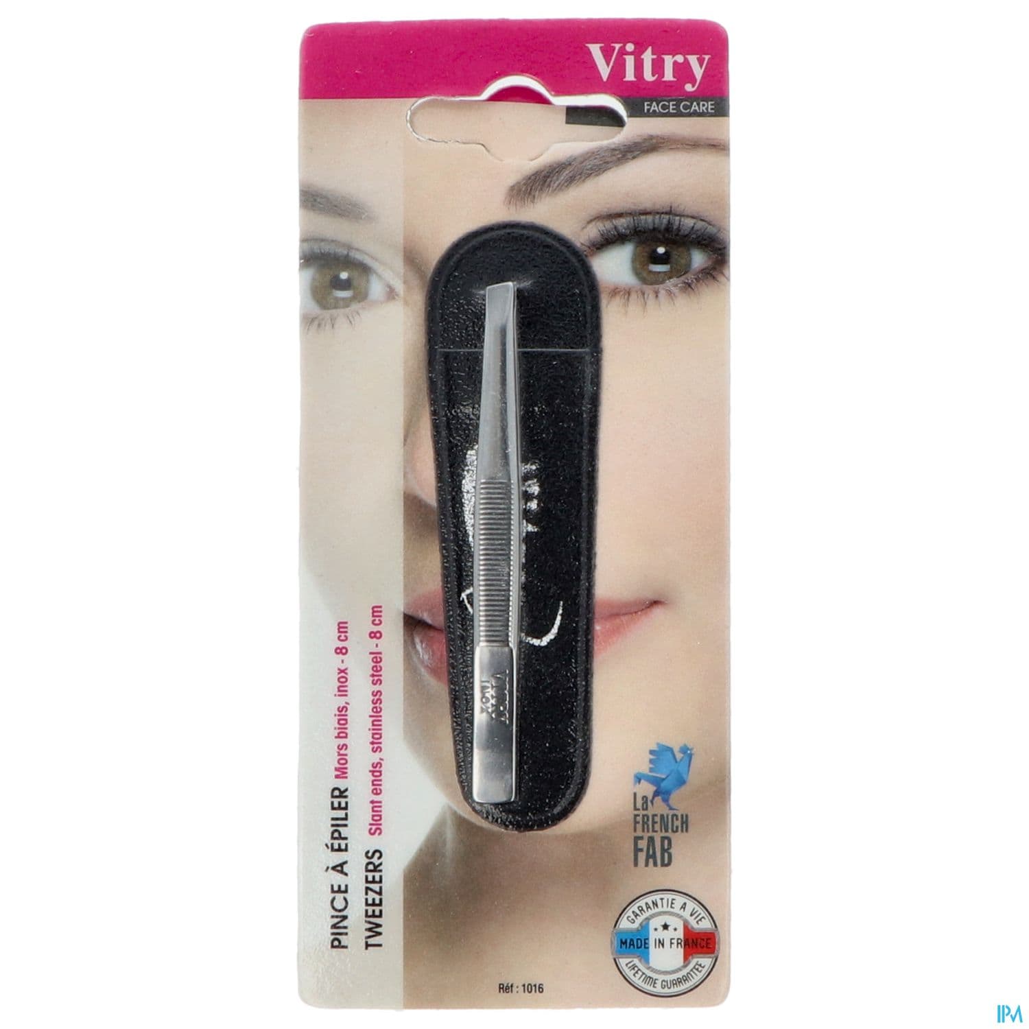VITRY Pince à épiler mors biais inox