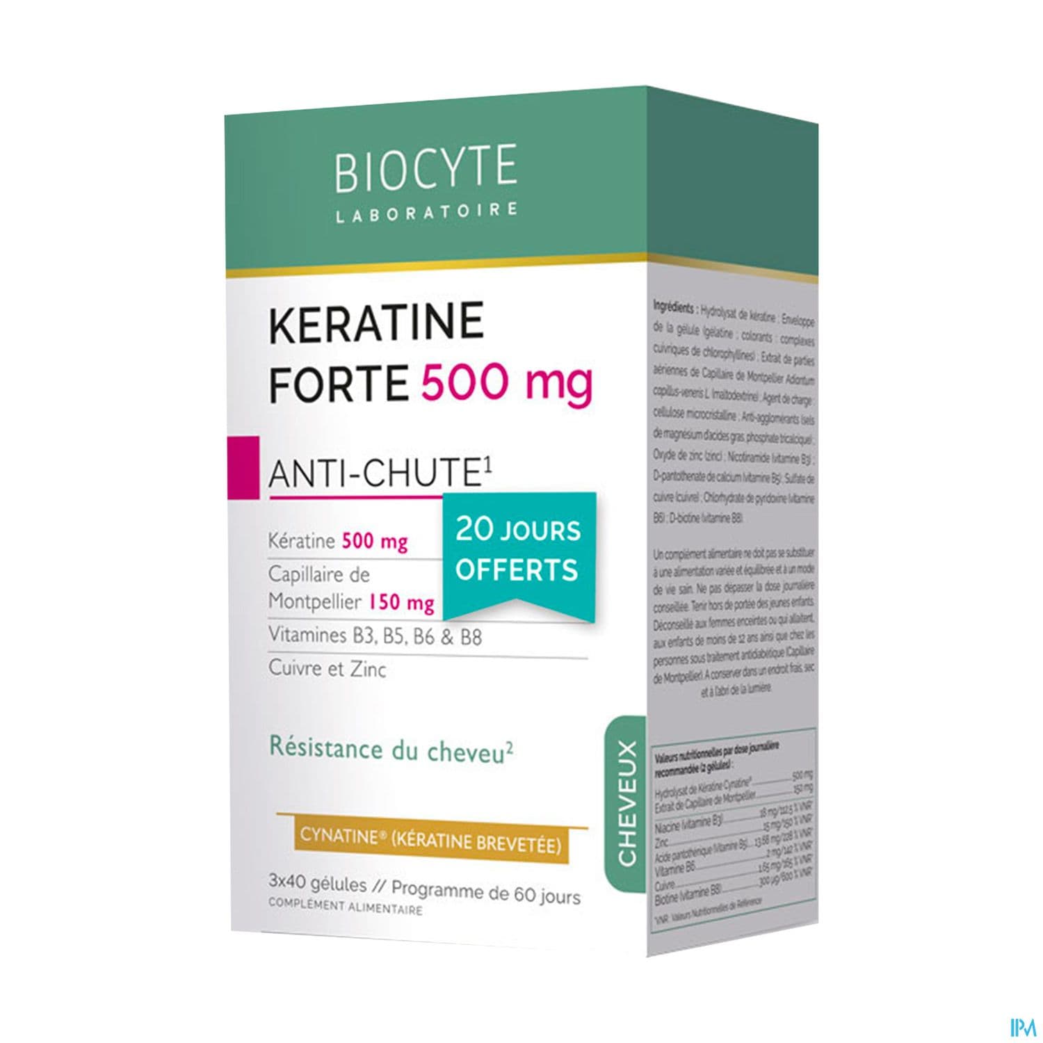 BIOCYTE KERATINE FORTE 500 GELU120