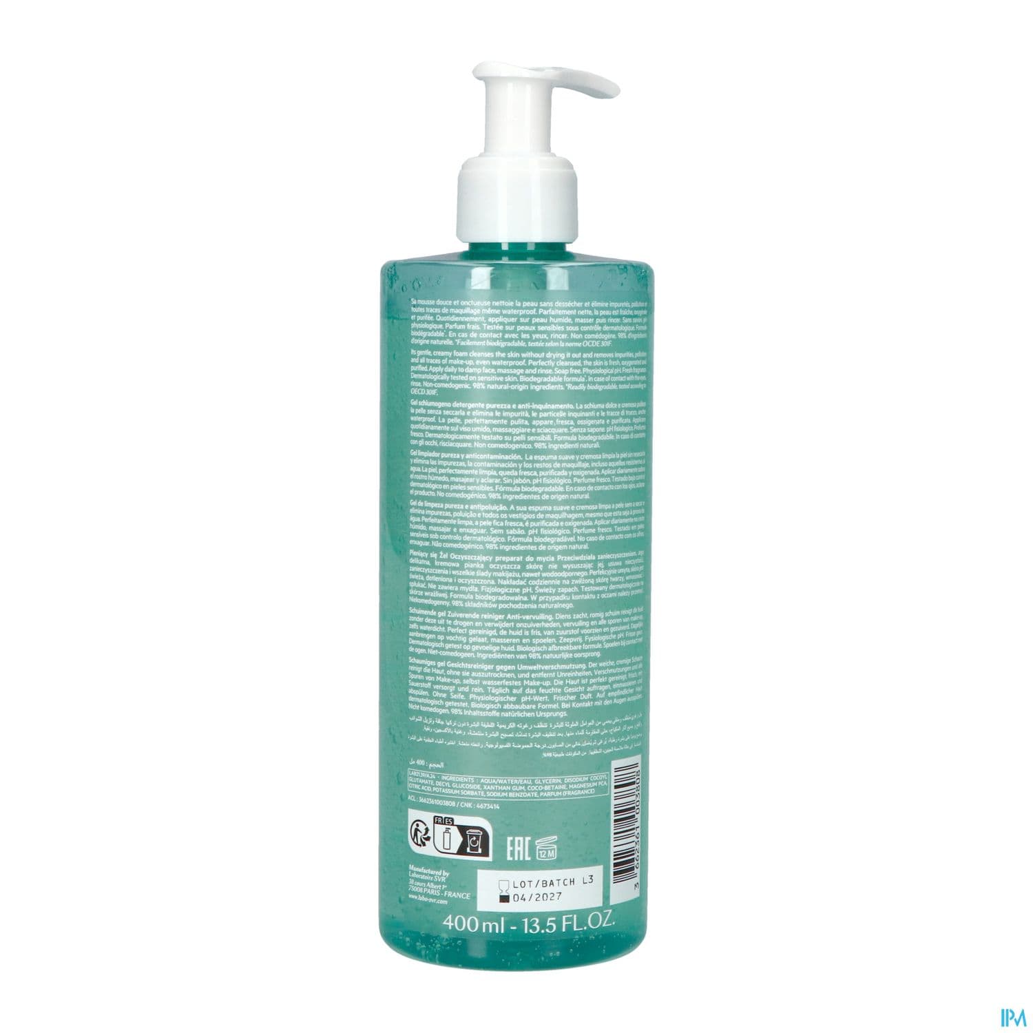 SVR PHYSIOPURE GELEE MOUSSANT400ML