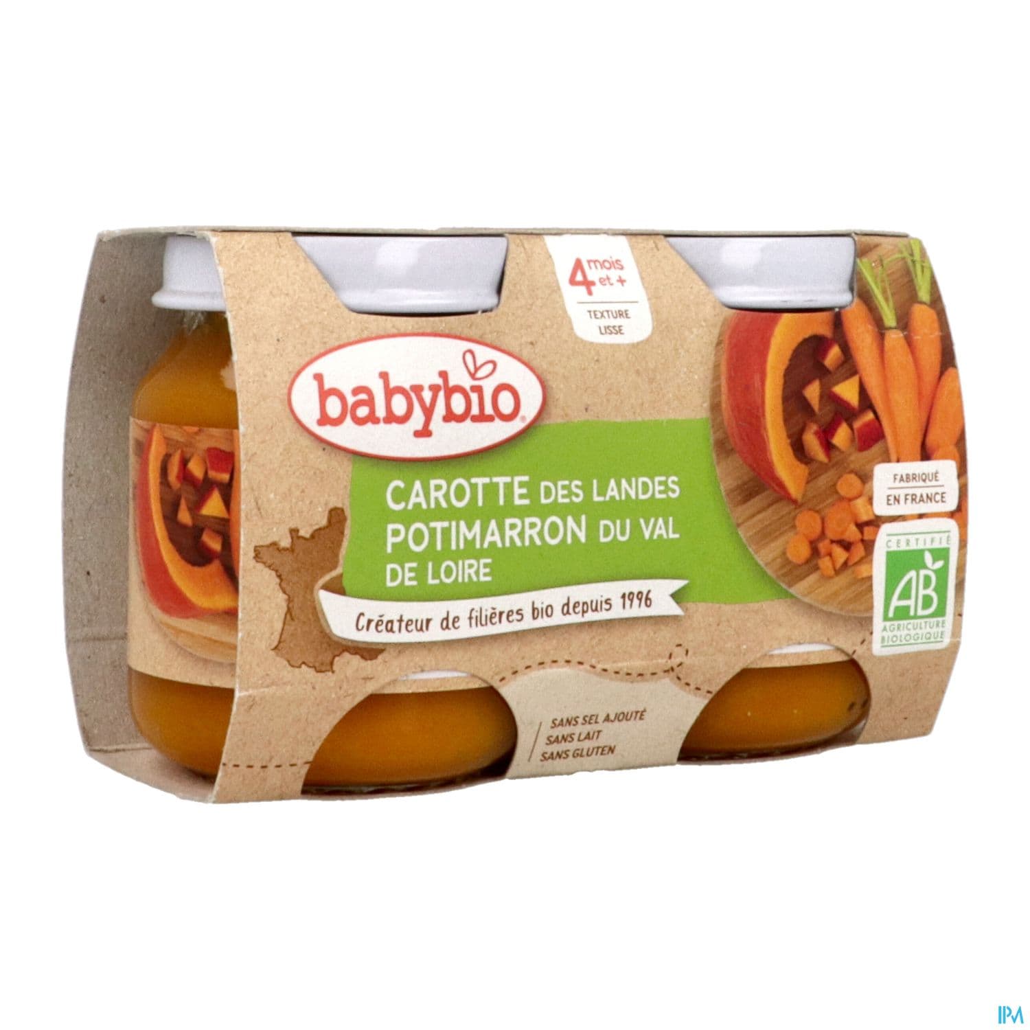 BABYBIO POTIMARRON/CAROTTE 2X130G