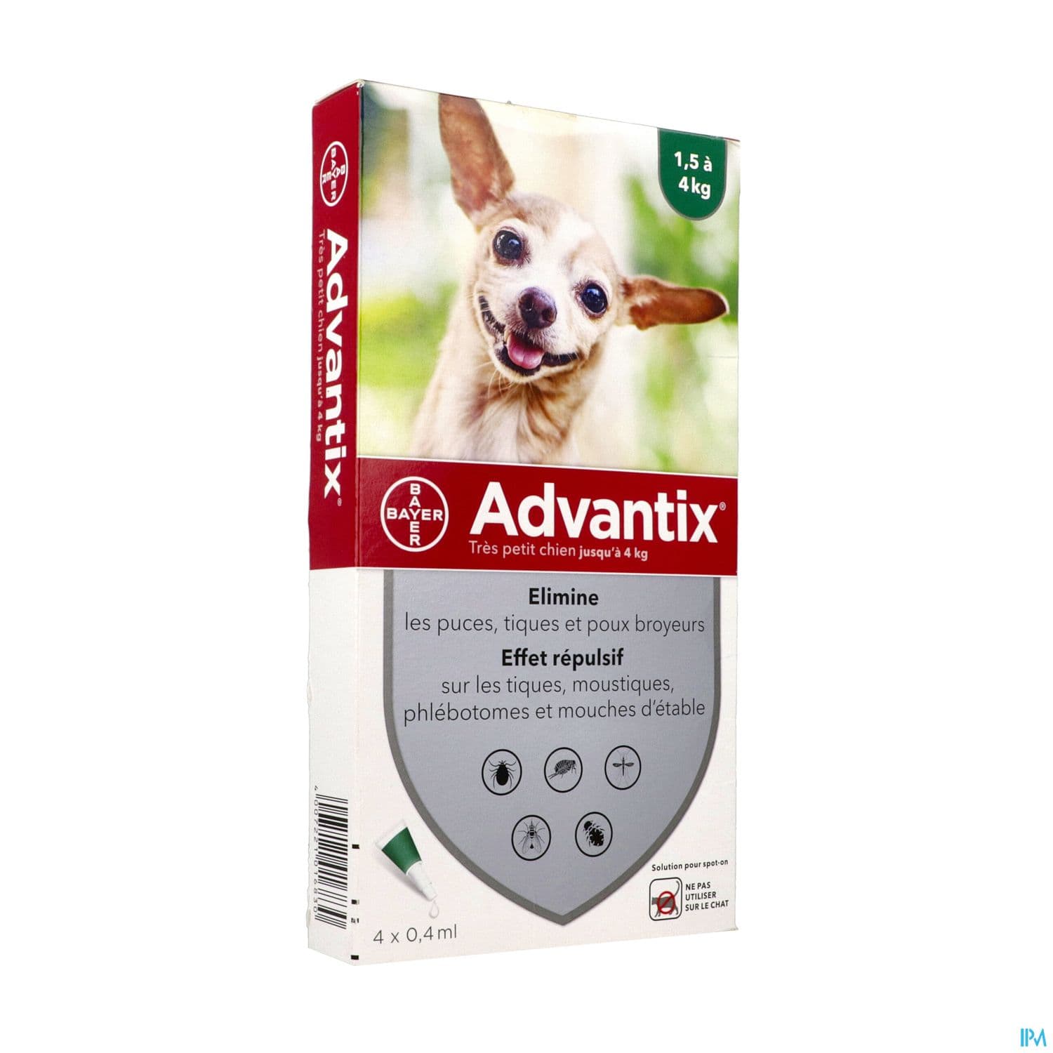 Advantix Chien Tres Petit Spot On Solution 0ml4 4 — Pharmacie de la Croix Rouge - Tourcoing