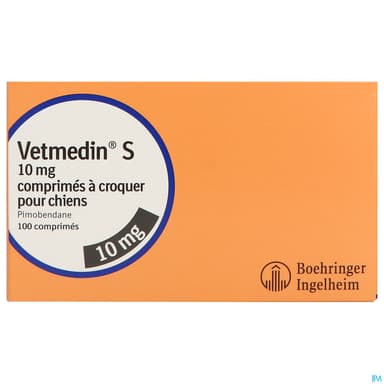 Vetmedin S 10mg Comprime A Croquer Chien 100