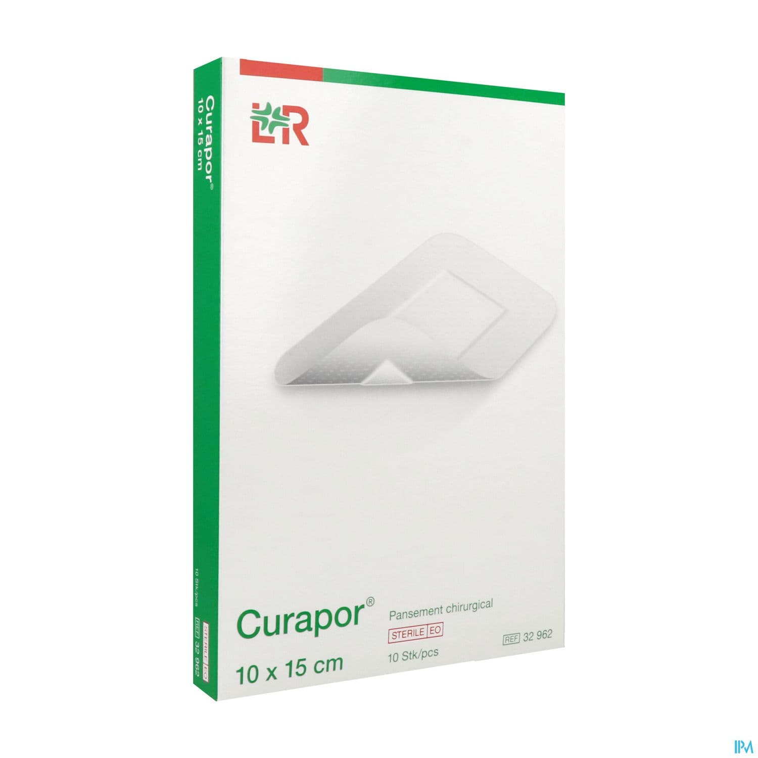 CURAPOR PANS ADH ST CHIR 10X15CM10