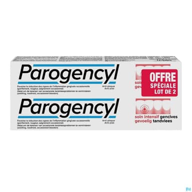 Parogencyl Dentifrice Soin Intensif Gencives 75ml X2
